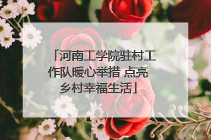 河南工学院驻村工作队暖心举措 点亮乡村幸福生活