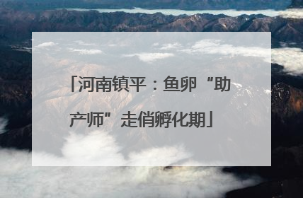 河南镇平：鱼卵“助产师”走俏孵化期