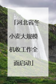 河北省冬小麦大规模机收工作全面启动