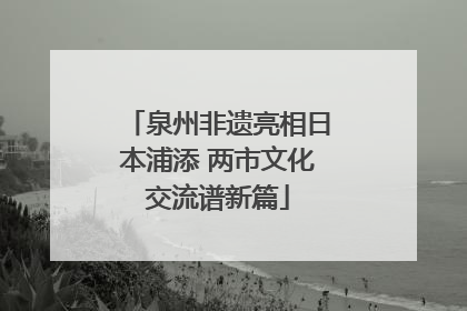 泉州非遗亮相日本浦添 两市文化交流谱新篇