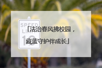 法治春风拂校园，藏蓝守护伴成长