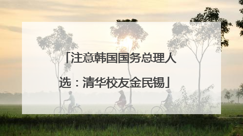 注意韩国国务总理人选：清华校友金民锡
