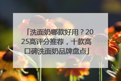 洗面奶哪款好用？2025高评分推荐，十款高口碑洗面奶品牌盘点