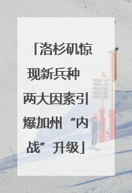 洛杉矶惊现新兵种 两大因素引爆加州“内战”升级