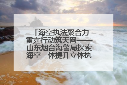 海空执法聚合力 雷霆行动筑天网——山东烟台海警局探索海空一体提升立体执法效能纪实