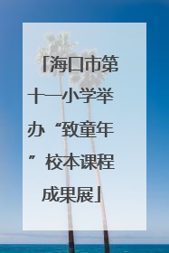 海口市第十一小学举办“致童年”校本课程成果展