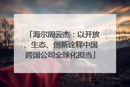 海尔周云杰：以开放、生态、创新诠释中国跨国公司全球化担当