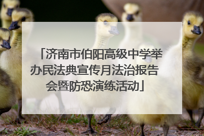 济南市伯阳高级中学举办民法典宣传月法治报告会暨防恐演练活动
