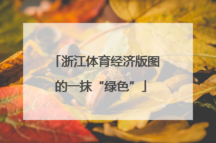 浙江体育经济版图的一抹“绿色”