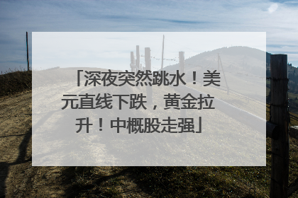 深夜突然跳水！美元直线下跌，黄金拉升！中概股走强
