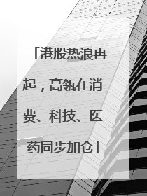 港股热浪再起，高瓴在消费、科技、医药同步加仓