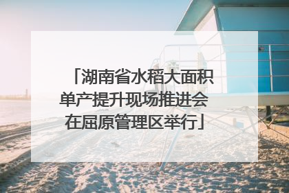 湖南省水稻大面积单产提升现场推进会在屈原管理区举行