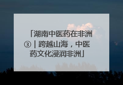湖南中医药在非洲③｜跨越山海，中医药文化浸润非洲