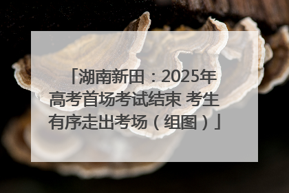 湖南新田：2025年高考首场考试结束 考生有序走出考场（组图）
