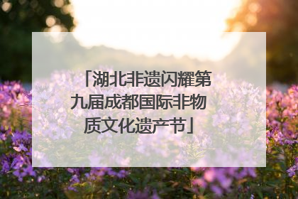 湖北非遗闪耀第九届成都国际非物质文化遗产节