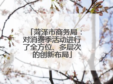 菏泽市商务局：对消费季活动进行了全方位、多层次的创新布局