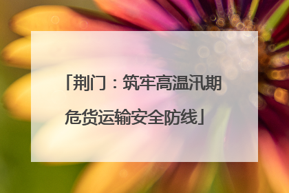 荆门：筑牢高温汛期危货运输安全防线