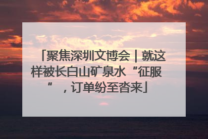 聚焦深圳文博会｜就这样被长白山矿泉水“征服”，订单纷至沓来