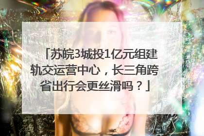 苏皖3城投1亿元组建轨交运营中心，长三角跨省出行会更丝滑吗？