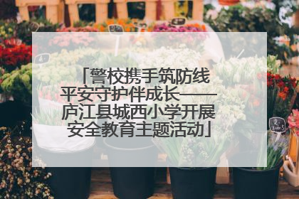 警校携手筑防线 平安守护伴成长——庐江县城西小学开展安全教育主题活动