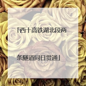 西十高铁湖北段两条隧道同日贯通