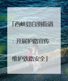 西峡县白羽街道：开展护路宣传 维护铁路安全