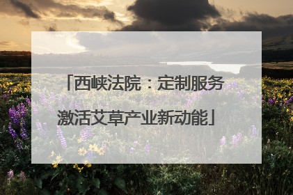 西峡法院：定制服务激活艾草产业新动能