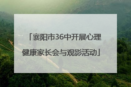 襄阳市36中开展心理健康家长会与观影活动