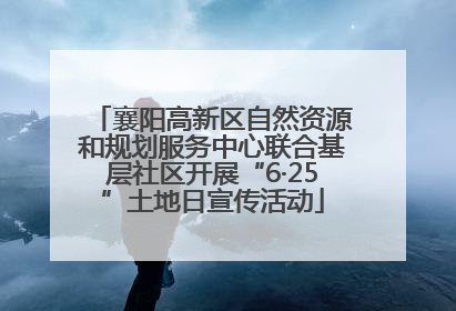 襄阳高新区自然资源和规划服务中心联合基层社区开展“6·25”土地日宣传活动