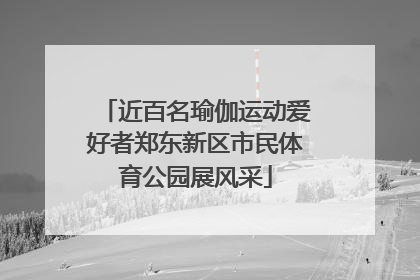 近百名瑜伽运动爱好者郑东新区市民体育公园展风采
