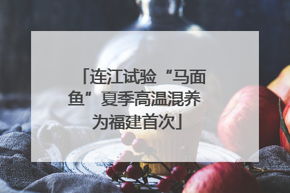 连江试验“马面鱼”夏季高温混养 为福建首次