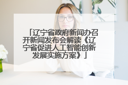 辽宁省政府新闻办召开新闻发布会解读《辽宁省促进人工智能创新发展实施方案》