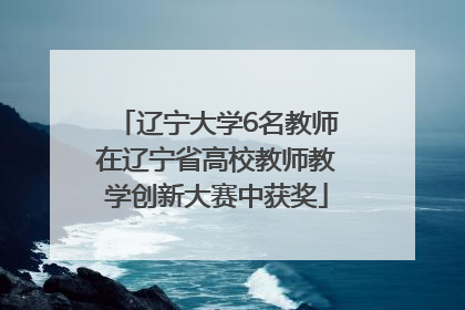 辽宁大学6名教师在辽宁省高校教师教学创新大赛中获奖