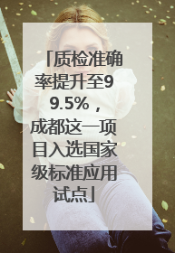 质检准确率提升至99.5%，成都这一项目入选国家级标准应用试点