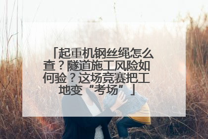 起重机钢丝绳怎么查？隧道施工风险如何验？这场竞赛把工地变“考场”
