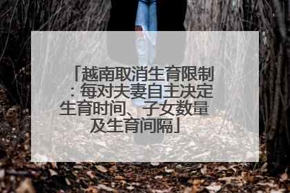 越南取消生育限制：每对夫妻自主决定生育时间、子女数量及生育间隔