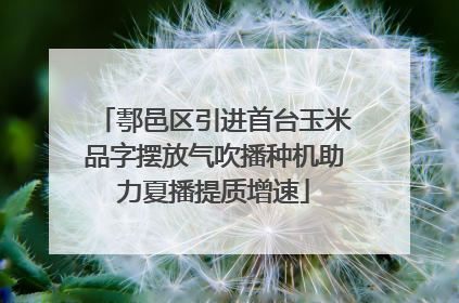 鄠邑区引进首台玉米品字摆放气吹播种机助力夏播提质增速