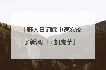 野人日记踩中速冻饺子新风口：加魔芋