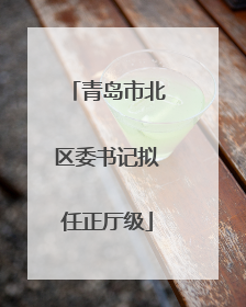 青岛市北区委书记拟任正厅级