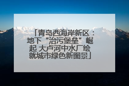 青岛西海岸新区：地下“治污堡垒”崛起 大卢河中水厂绘就城市绿色新图景