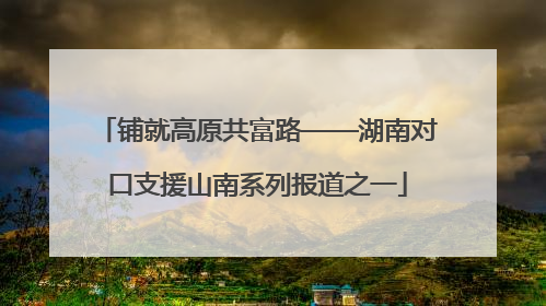 铺就高原共富路——湖南对口支援山南系列报道之一
