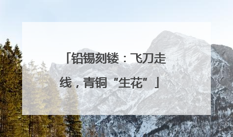 铅锡刻镂：飞刀走线，青铜“生花”