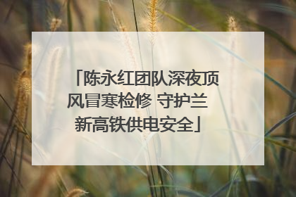 陈永红团队深夜顶风冒寒检修 守护兰新高铁供电安全