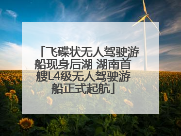 飞碟状无人驾驶游船现身后湖 湖南首艘L4级无人驾驶游船正式起航