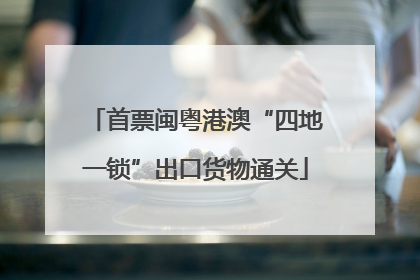 首票闽粤港澳“四地一锁”出口货物通关