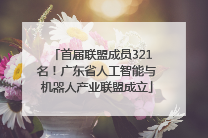 首届联盟成员321名！广东省人工智能与机器人产业联盟成立