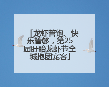 龙虾管饱、快乐管够，第25届盱眙龙虾节全城抱团宠客