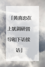 黄喜忠在上犹调研督导和下访接访