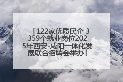 122家优质民企 3359个就业岗位2025年西安-咸阳一体化发展联合招聘会举办