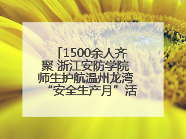 1500余人齐聚 浙江安防学院师生护航温州龙湾“安全生产月”活动火热开展